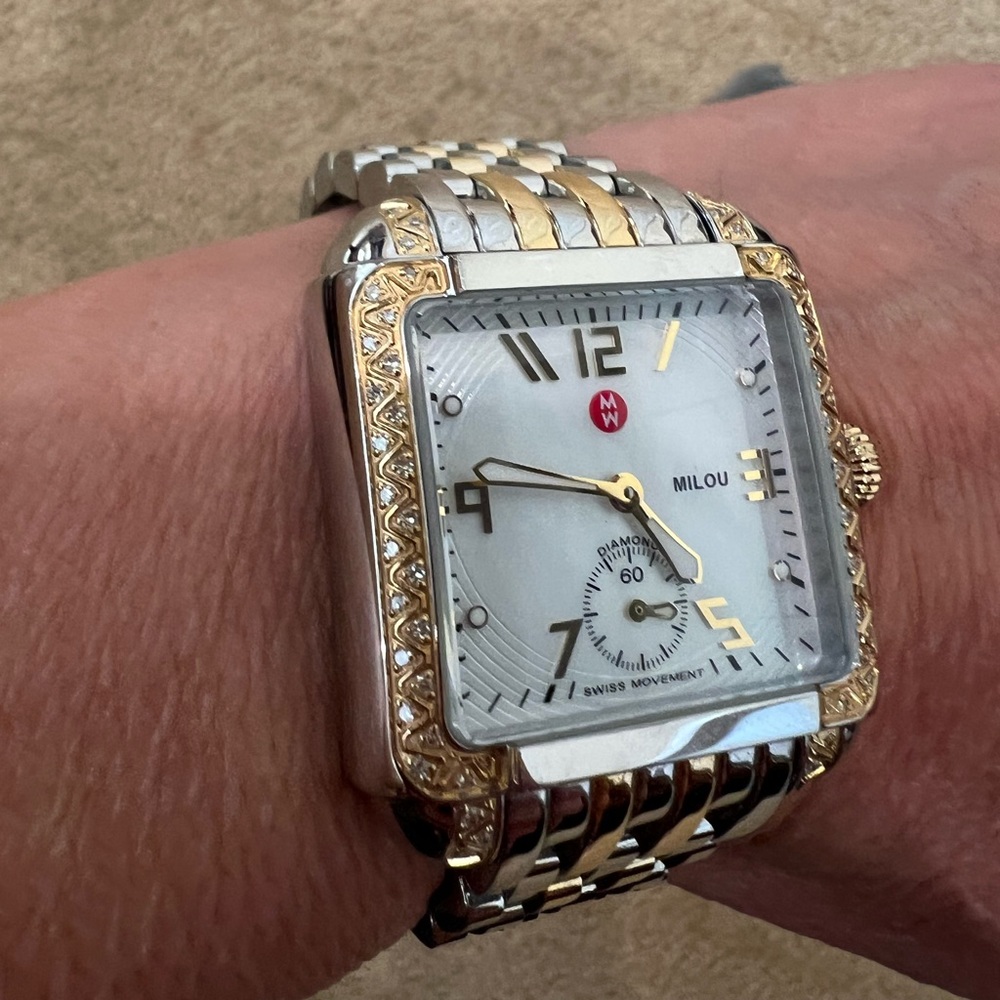 Milou Two-Tone Square Watch - Picture 5 of 6
